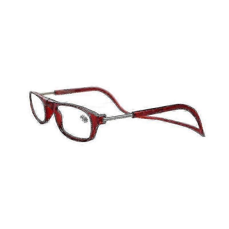 1.0 ~ 4.0 Lunettes de lecture suspendues Snap Click Connect Neck 1.50 force Rouge