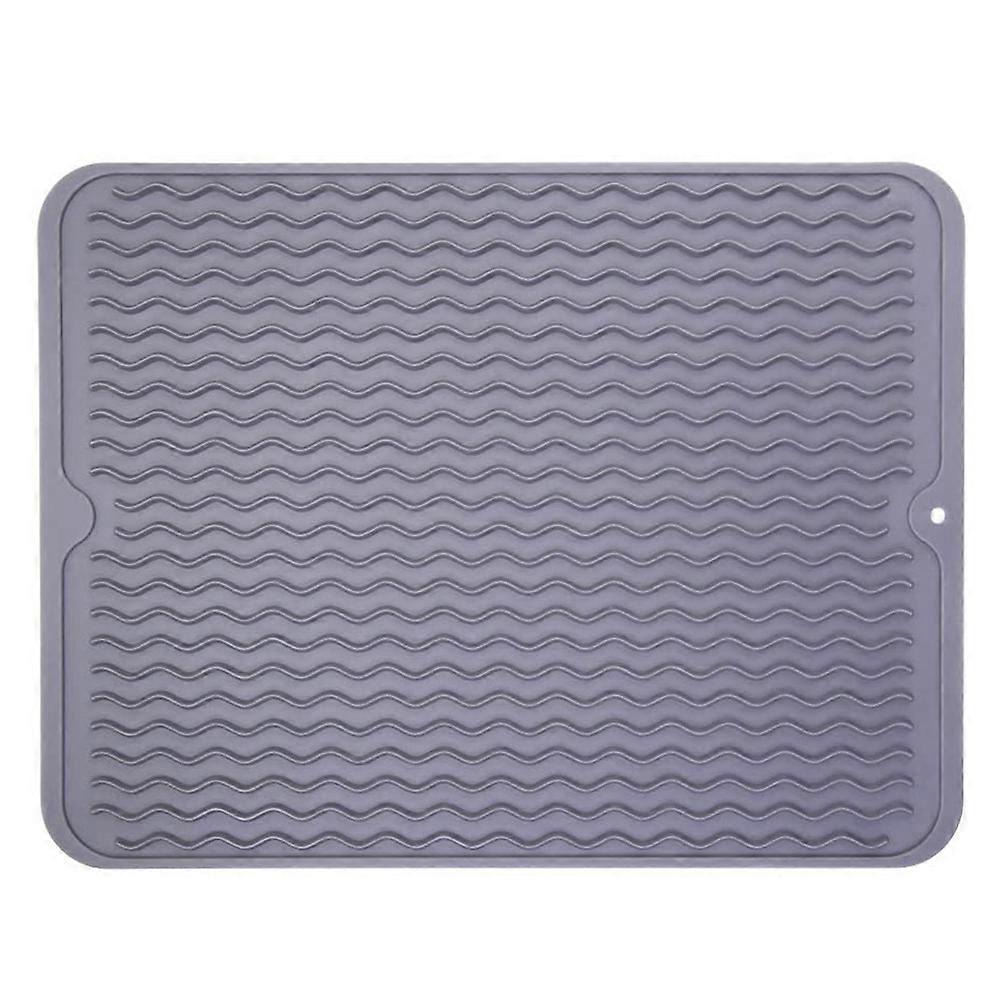 Eco-friendly silicone dish drying mat, reusable, dishwasher safe