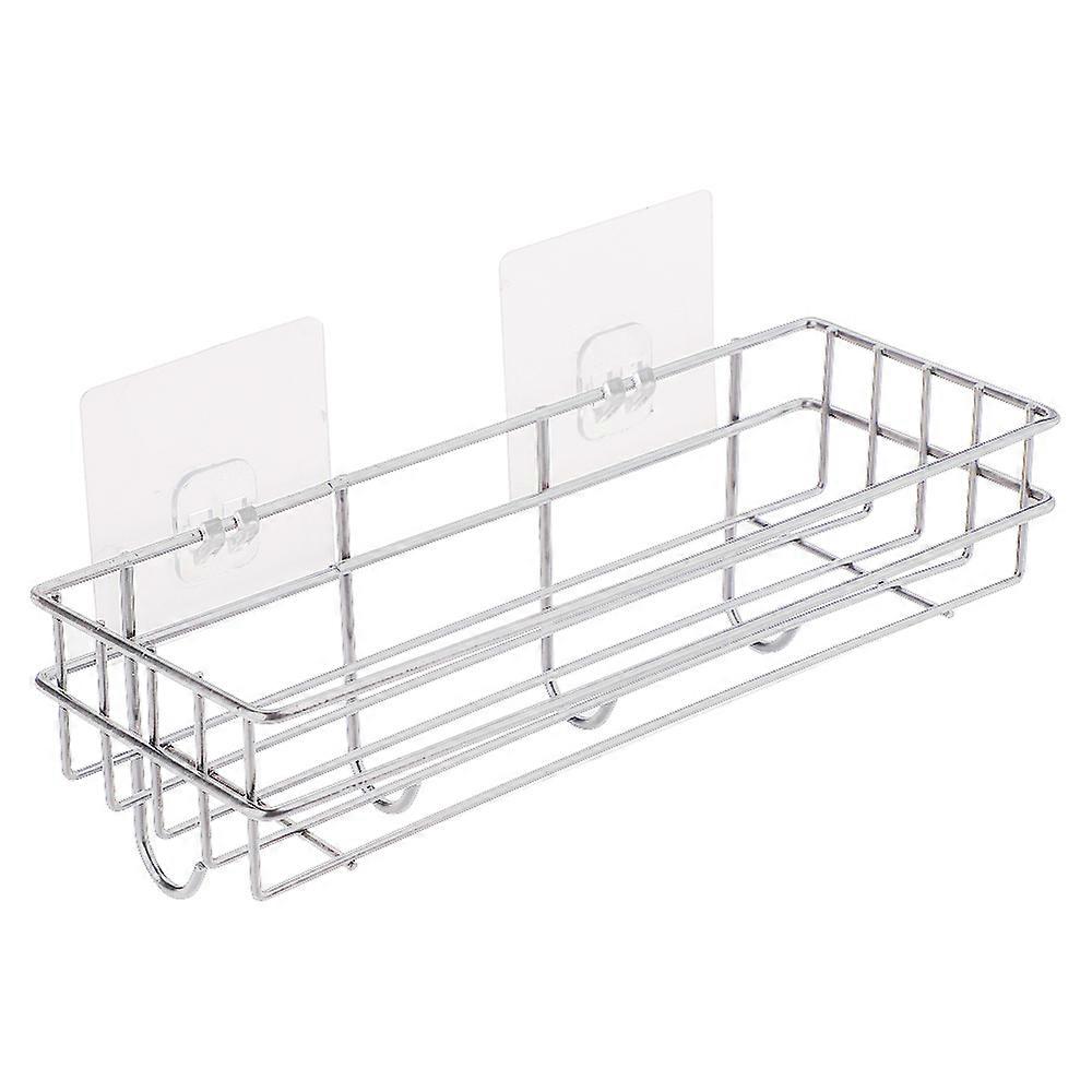 No Drilling Iron Bathroom Rack with Hooks