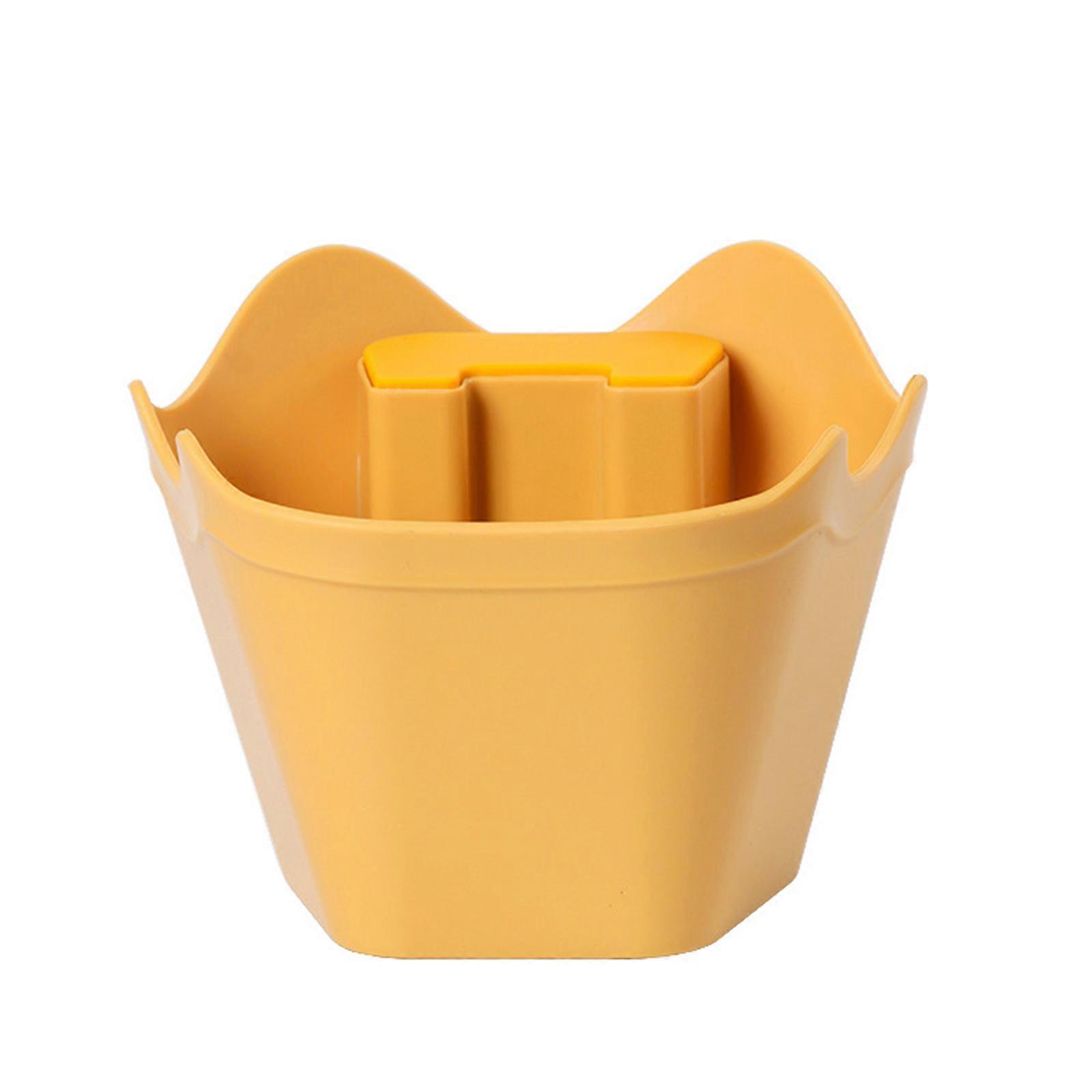 Multipurpose Home  Essential Polygon Coffee Grounds Dump Bin Practical Coffee Knocks Box for Office or Home Use  Yellow