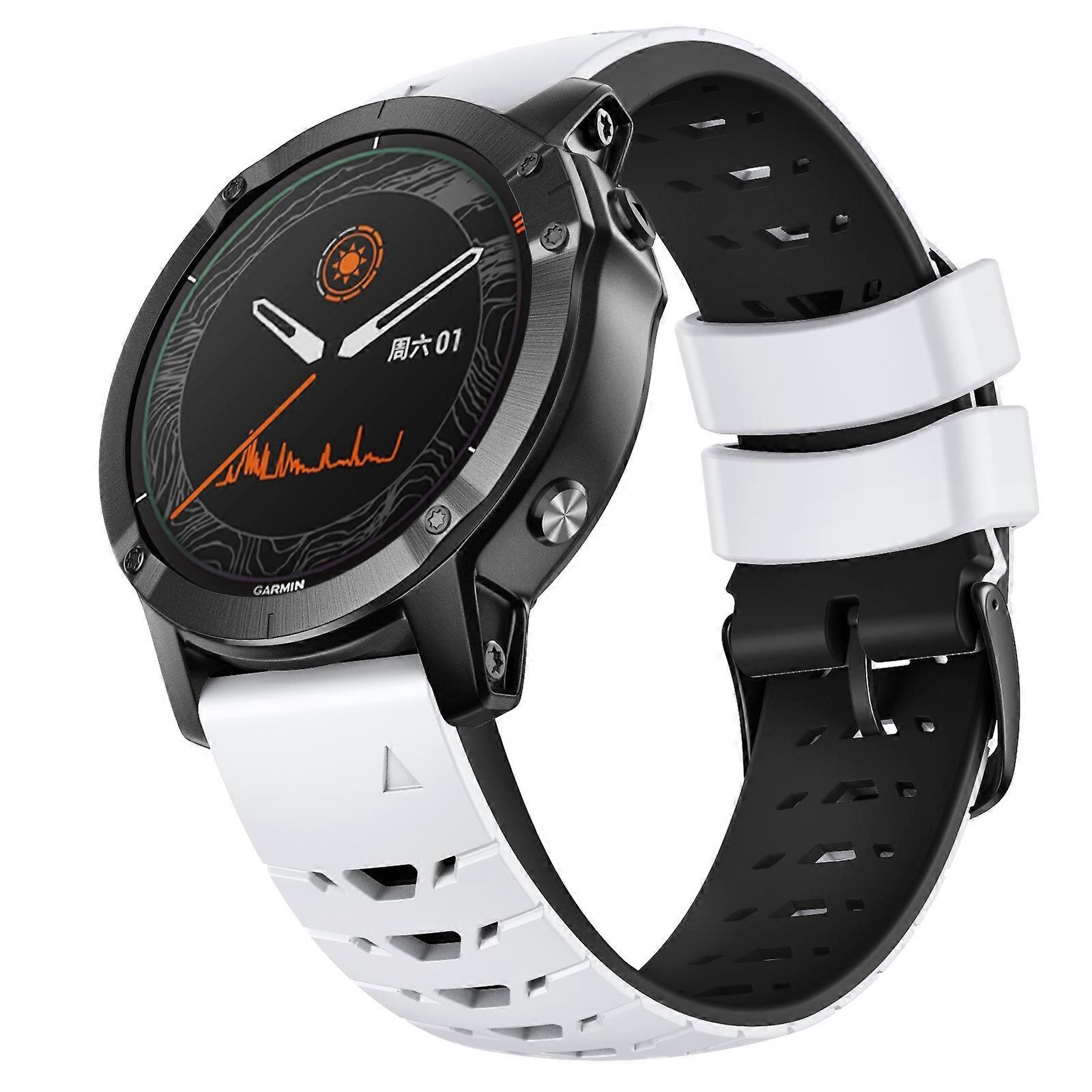 22mm Trapezoidal Quick Release Silicone Watch Band For Garmin Fenix 7