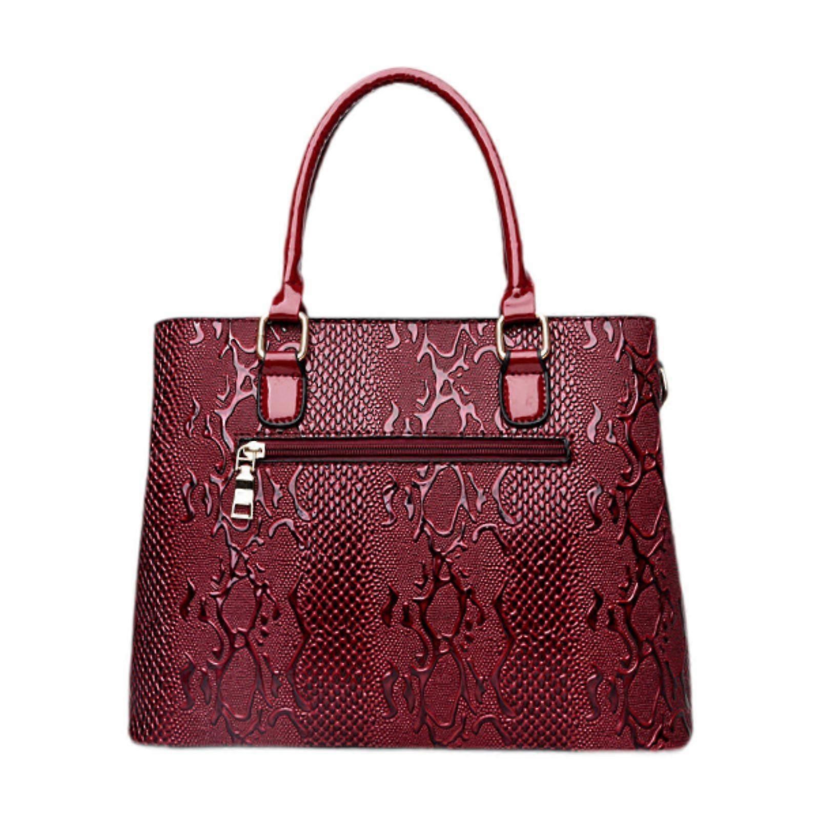 Top Handle Satchel with Detachable Adjustable Strap Hobo Trendy Shoulder Bag Red