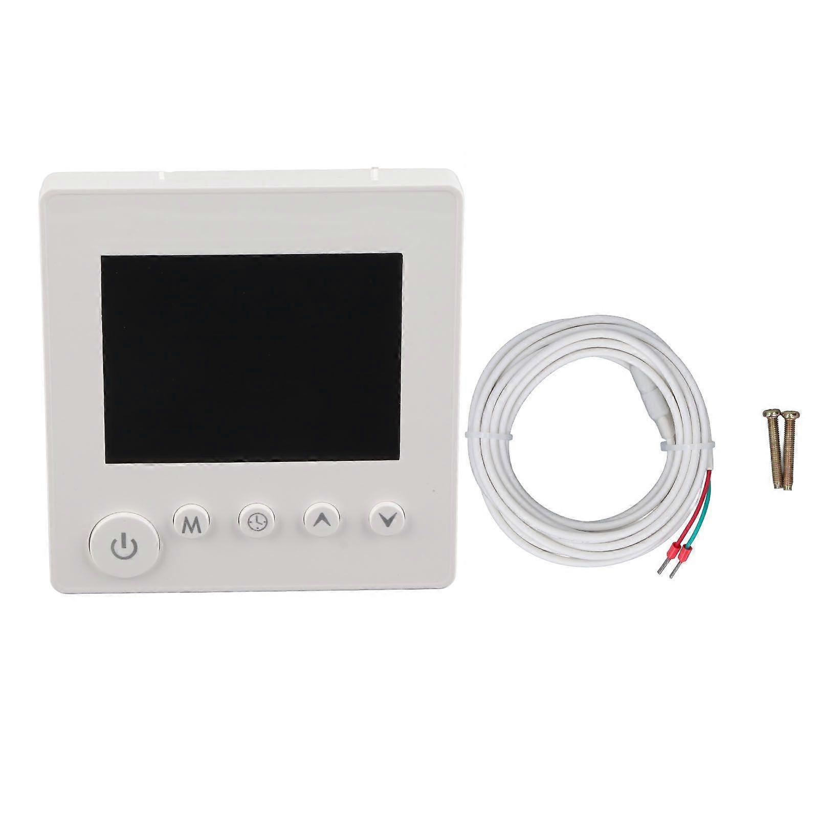 Smart Thermostat Wifi Large Color Lcd Thermostat with APP Control for Home Office Supermarket AC 90V to 240V White WIFI