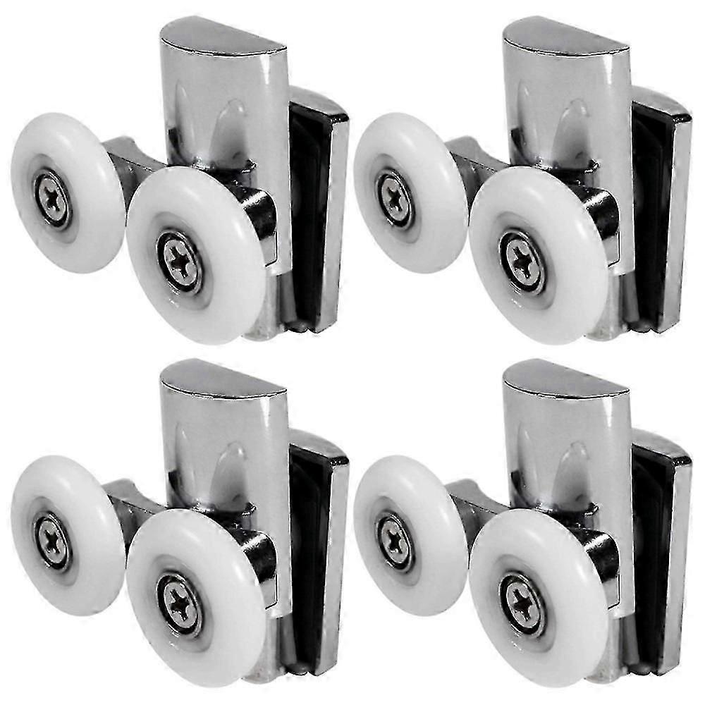 4 قطع عجلات باب الدش 23 مم بكرات باب الدش عجلة سبائك الزنك الثقيلة لكل من انزلاق WYL المسطح