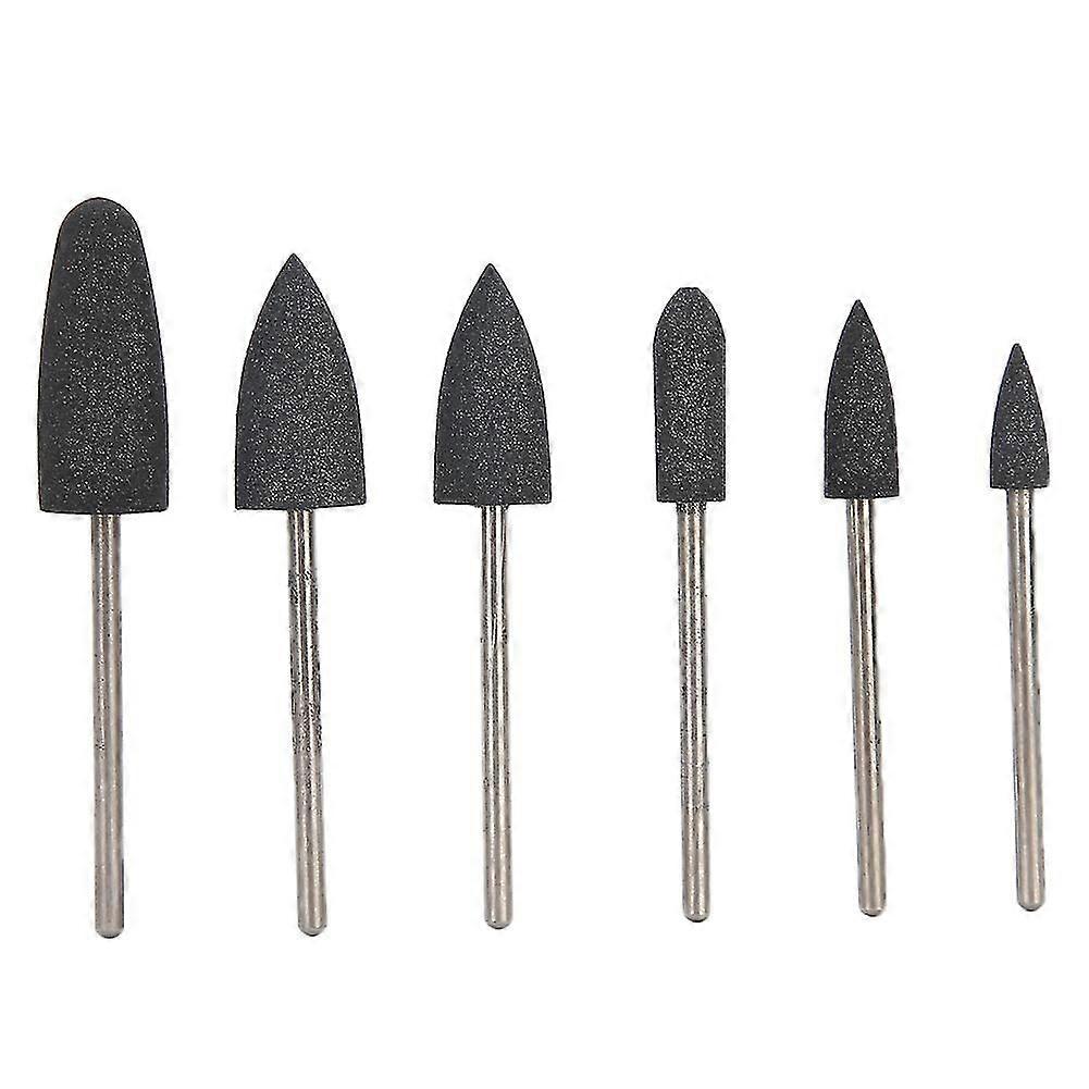 Nail Drill Bit Set - 6pcs Manicure Grinding and Polishing Bits for Nail Art
