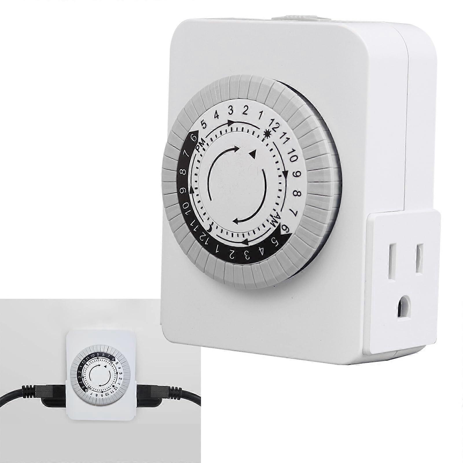 24 - Hour Mechanical Outlet Timer for Holiday Lights and Lamps