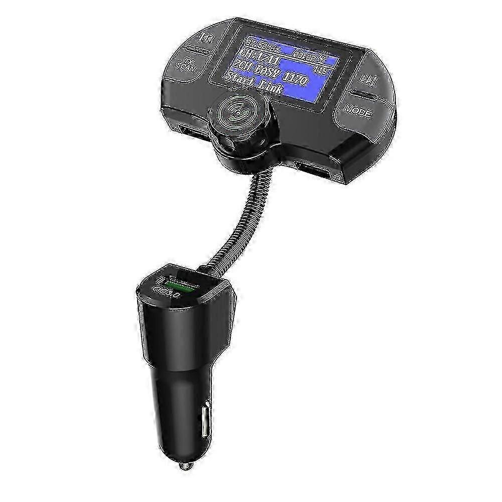 デジタルダブラジオ受信機車ダブチューナー Bluetooth 4.2 FmトランスミッタAuxステレオ音楽Qc3.0デュアルUSBサポートTfカードU-ディスク