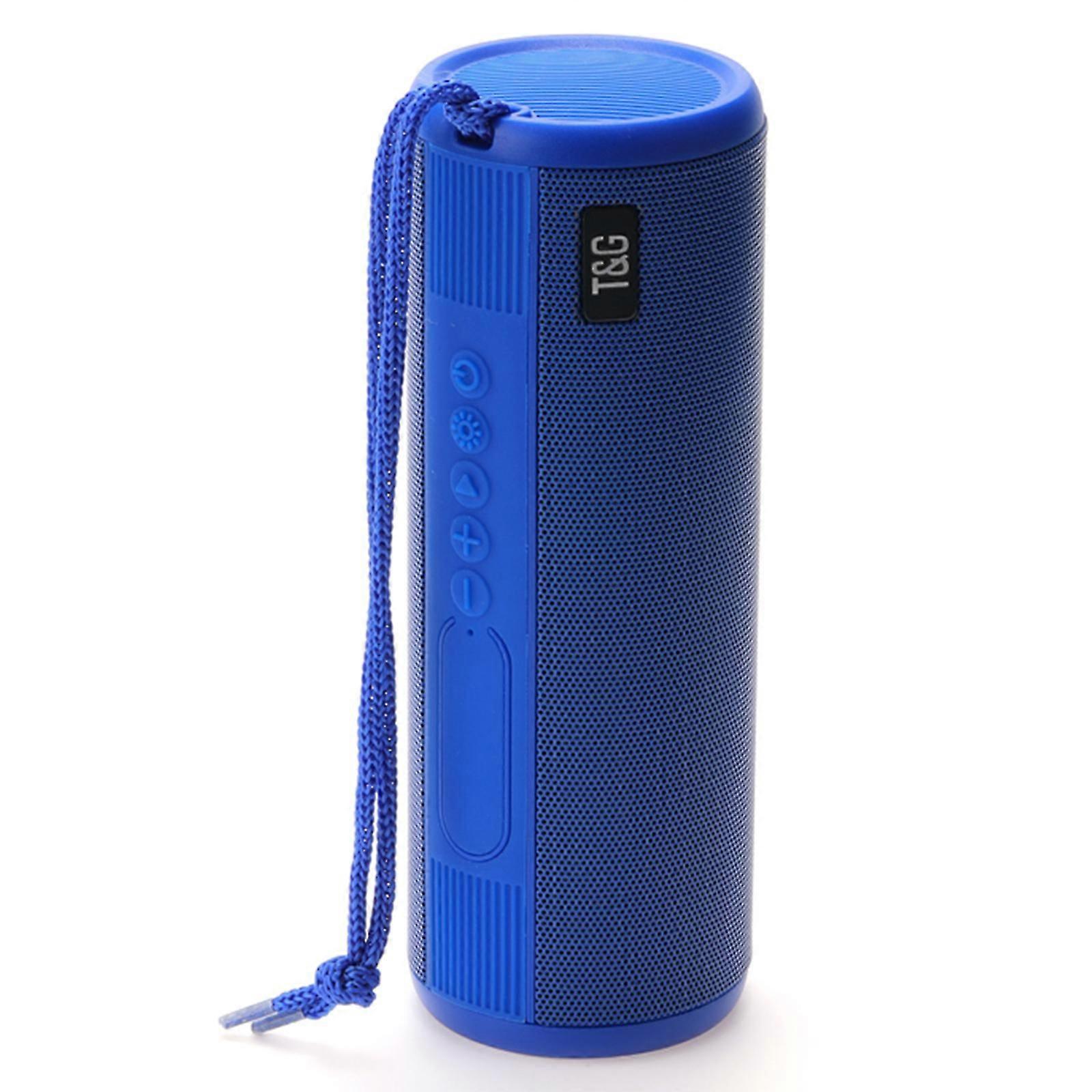 T&g Tg635 Bluetooth Music Subwoofer Waterproof Portable Outdoor Wireless Speaker With Led Flashlight Support Tf Car(blue)