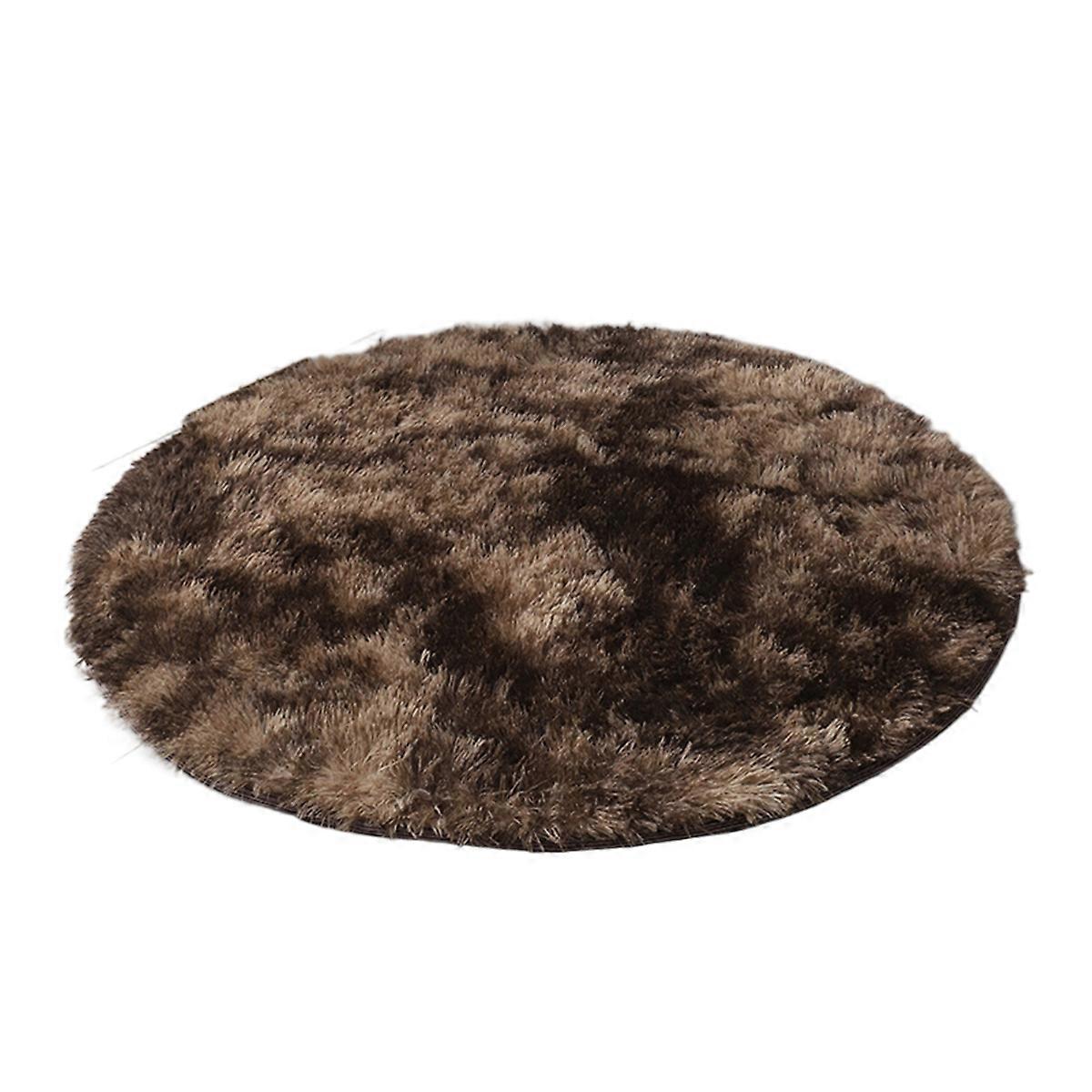 Soft Fluffy Shaggy Gradient Round Rug