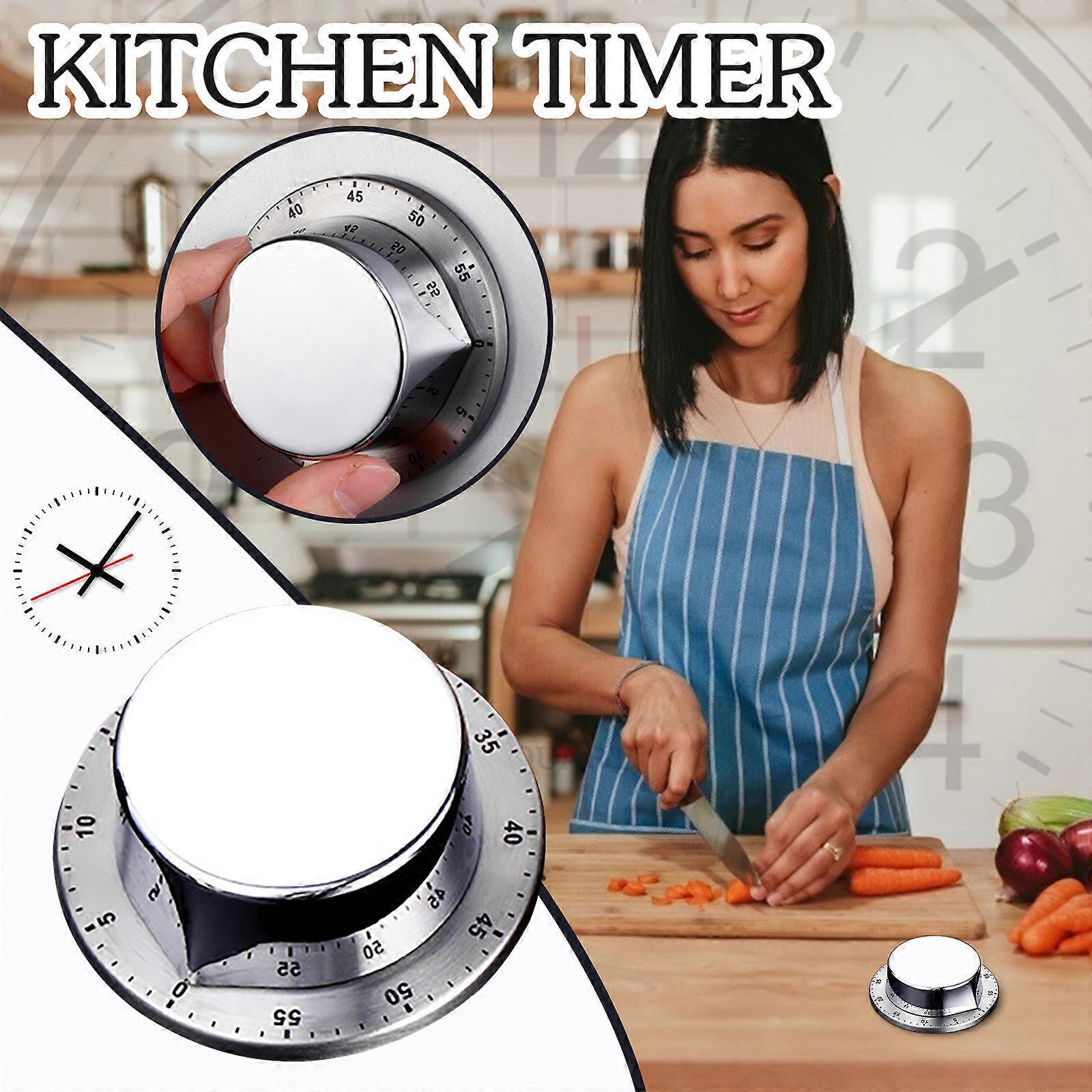 Stainless Steel Kitchen Timer Mechanical Timer With Magnetic