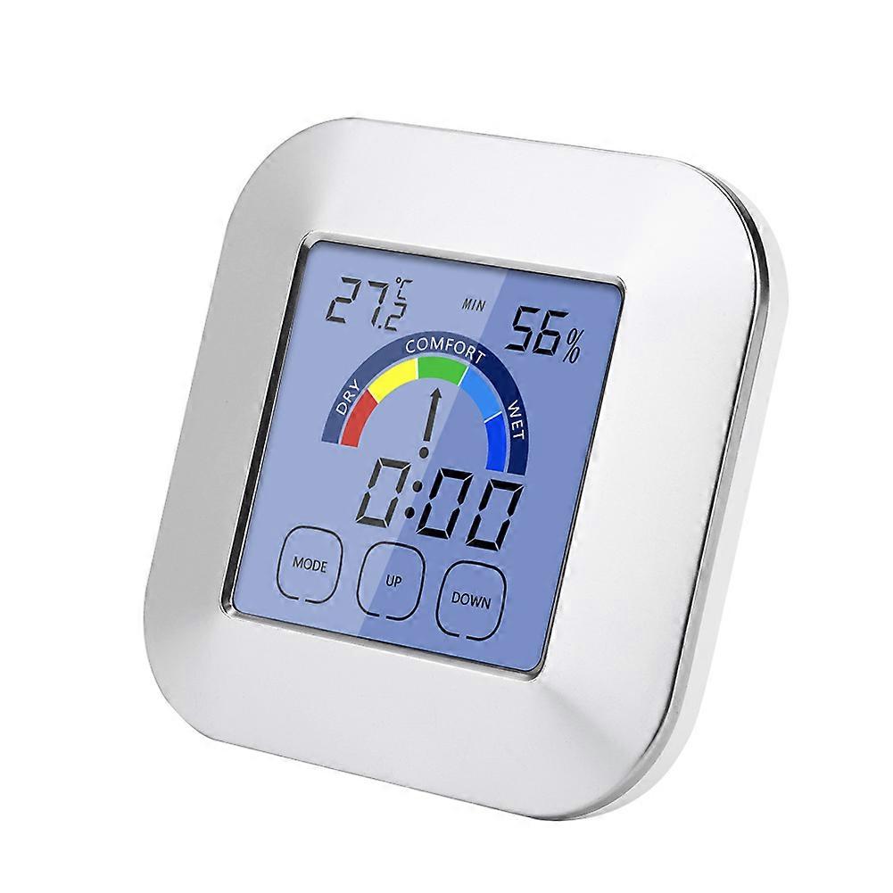 Digital  LCD Thermometer & Hygrometer Alarm Clock Indoor Temperature Humidity Meter