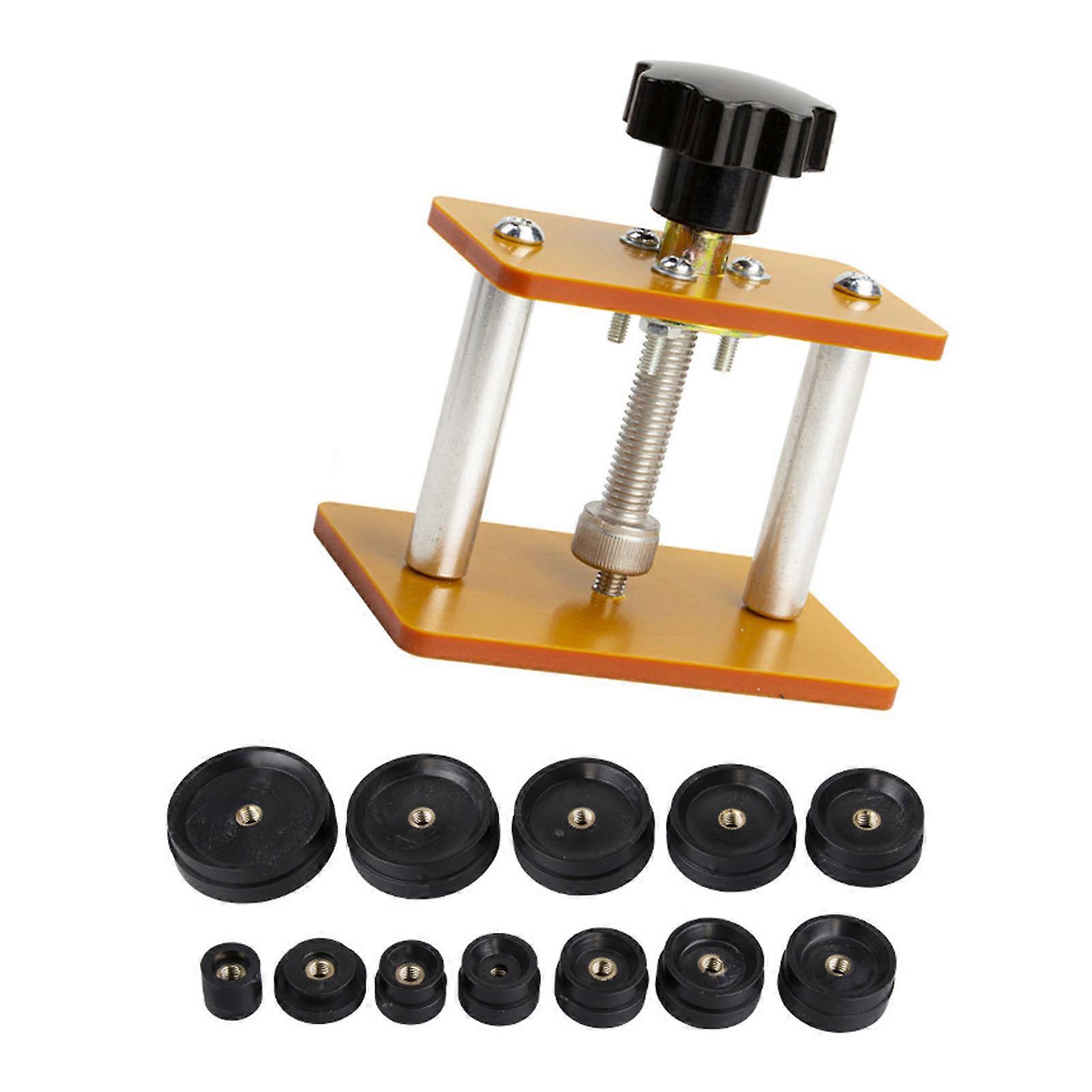 Watch Press Set Back Case Closer Replacement Repair Tool Kit Stamping Machine with 12 Dies Model 1