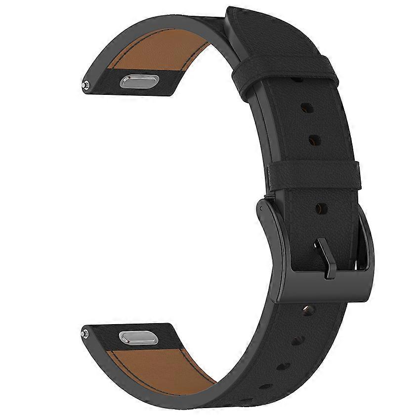 Watch Strap Watch Band Push Leather Strap Accessories for Sansung Galaxy Watch 4/5/6/7 (Black)