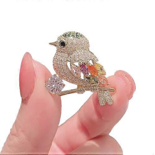Elegant drăguț pasăre broșe pentru femei unisex strălucitor strasuri zirconiu emblemă albină fluture corsaj insigne rever ace bijuterii cadou