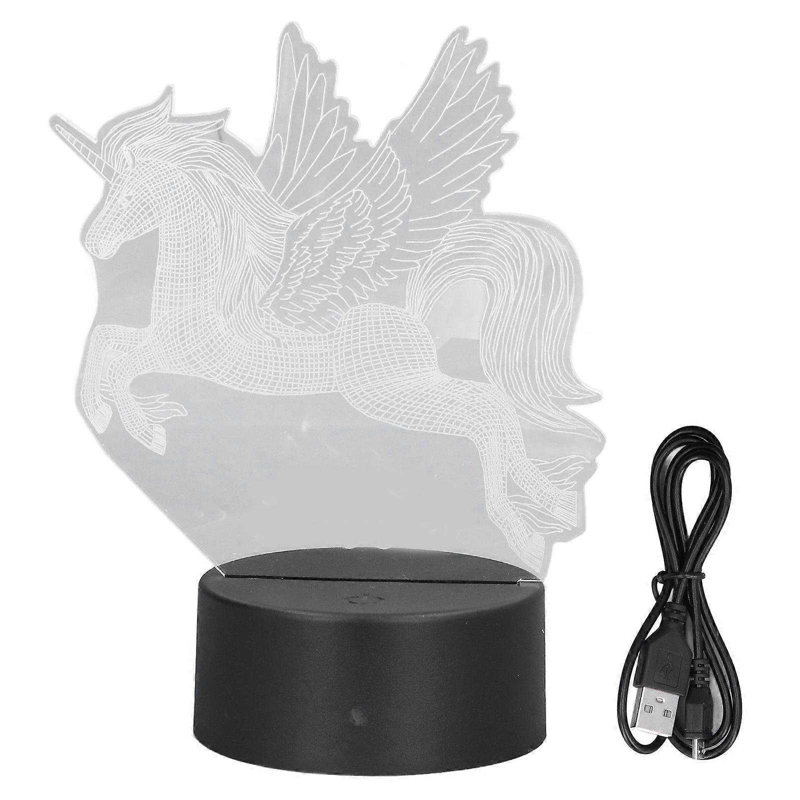 7 - Color LED Cartoon 3D Night Light with Touch Switch, USB - Powered, a Birthday Gift