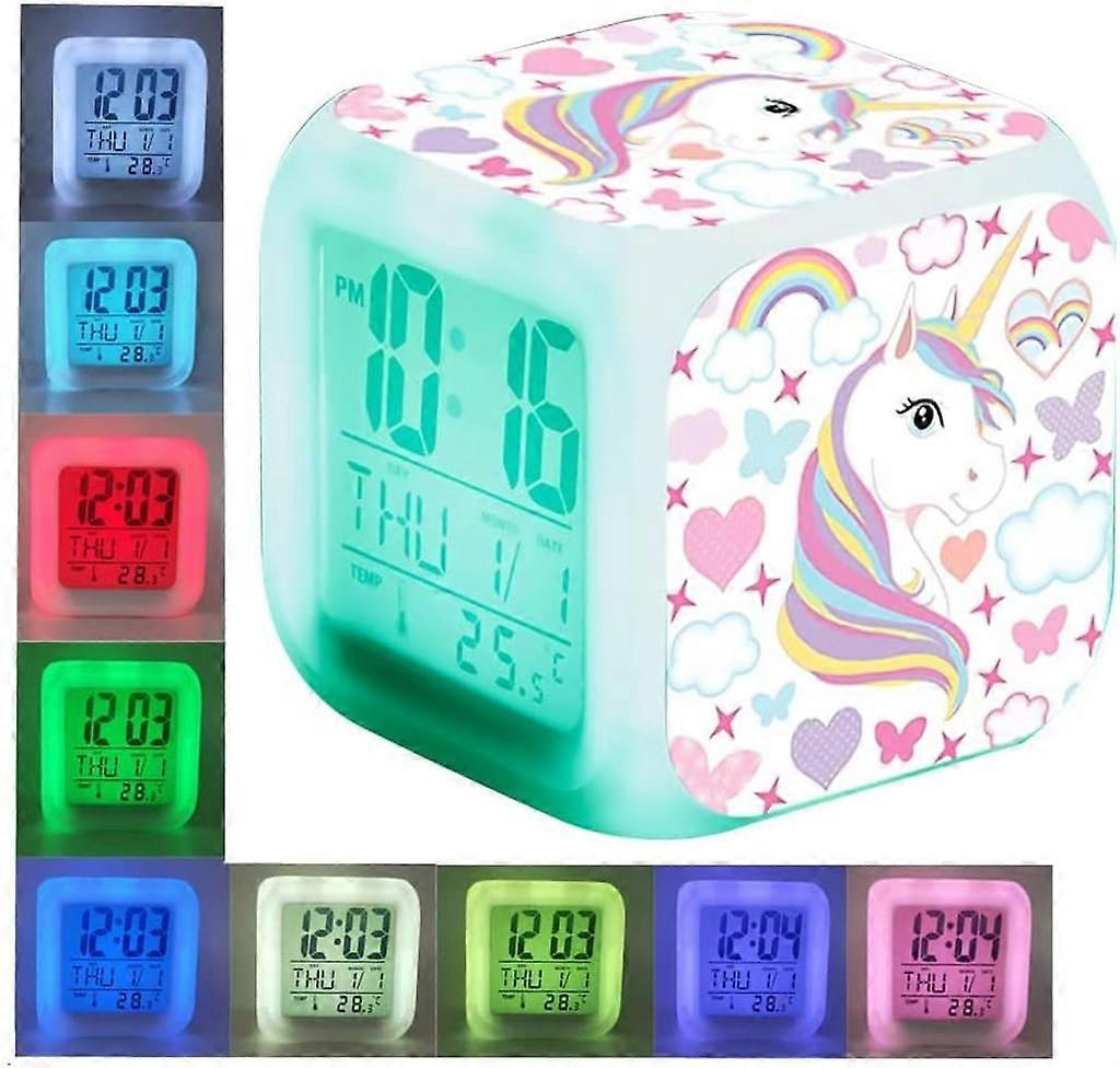 Digital Alarm Clock With Temperature Display, Battery Operated Bedside Clock With Snooze Function For Kids Or Adults, Compact And Beautiful