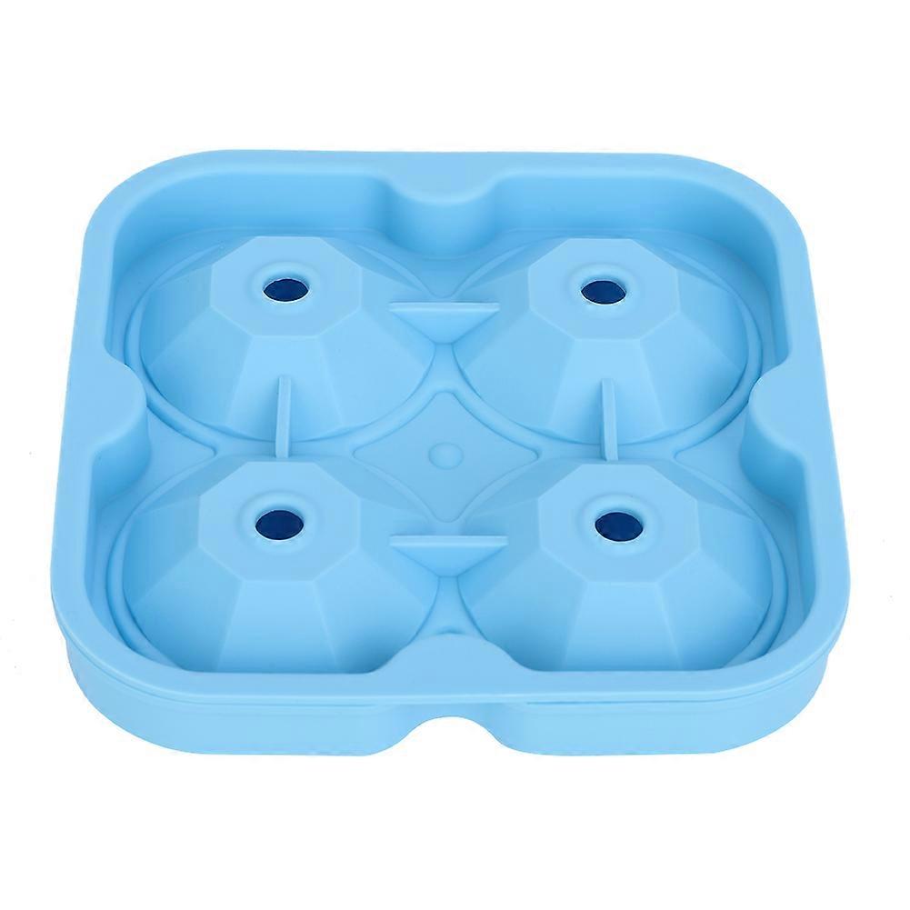 4 Grid Diamond Shape Silicone Ice Cube Maker Ice Cube Container, 4-Cavity Ice Tray, Food-Grade Silicone