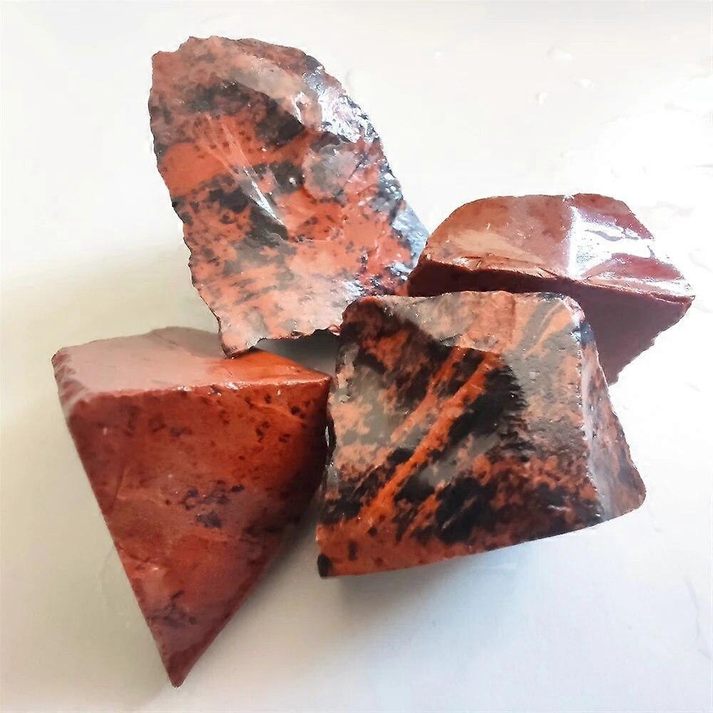 Natural Red Obsidian Crystal Gemstone Collectibles Rough Rock Mineral Specimen Healing Stone Decoration for Fish tank