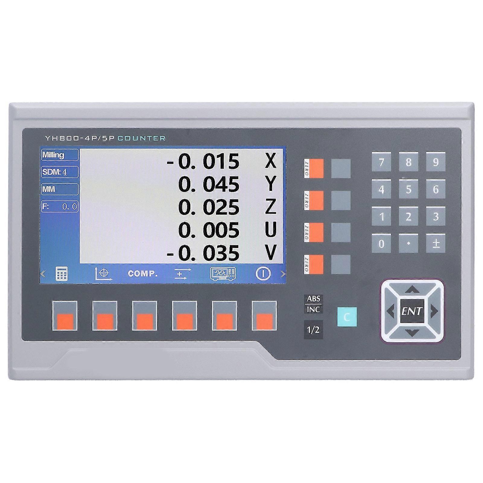 5 Eixos LCD Linear Encoder Digital Readout Display para Fresagem Torno Máquinas 15W