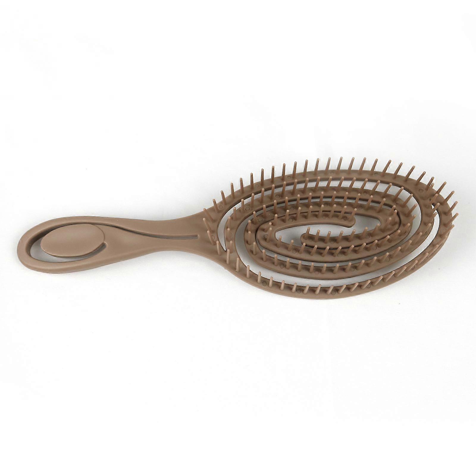 Vented Hair Brush Comb Anti-Static Relaxing Scalp Massage Wet Dry Styling Tool Brown
