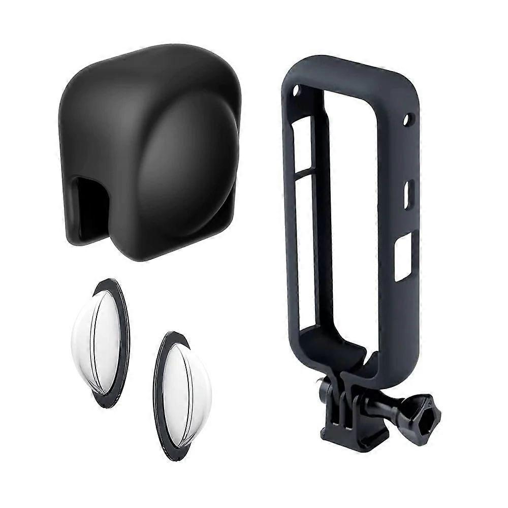 Insta360 X3 Lens Protector Set with Protective Cap and Protective Frame Anti-Shock Accessories for 360 Video Camera