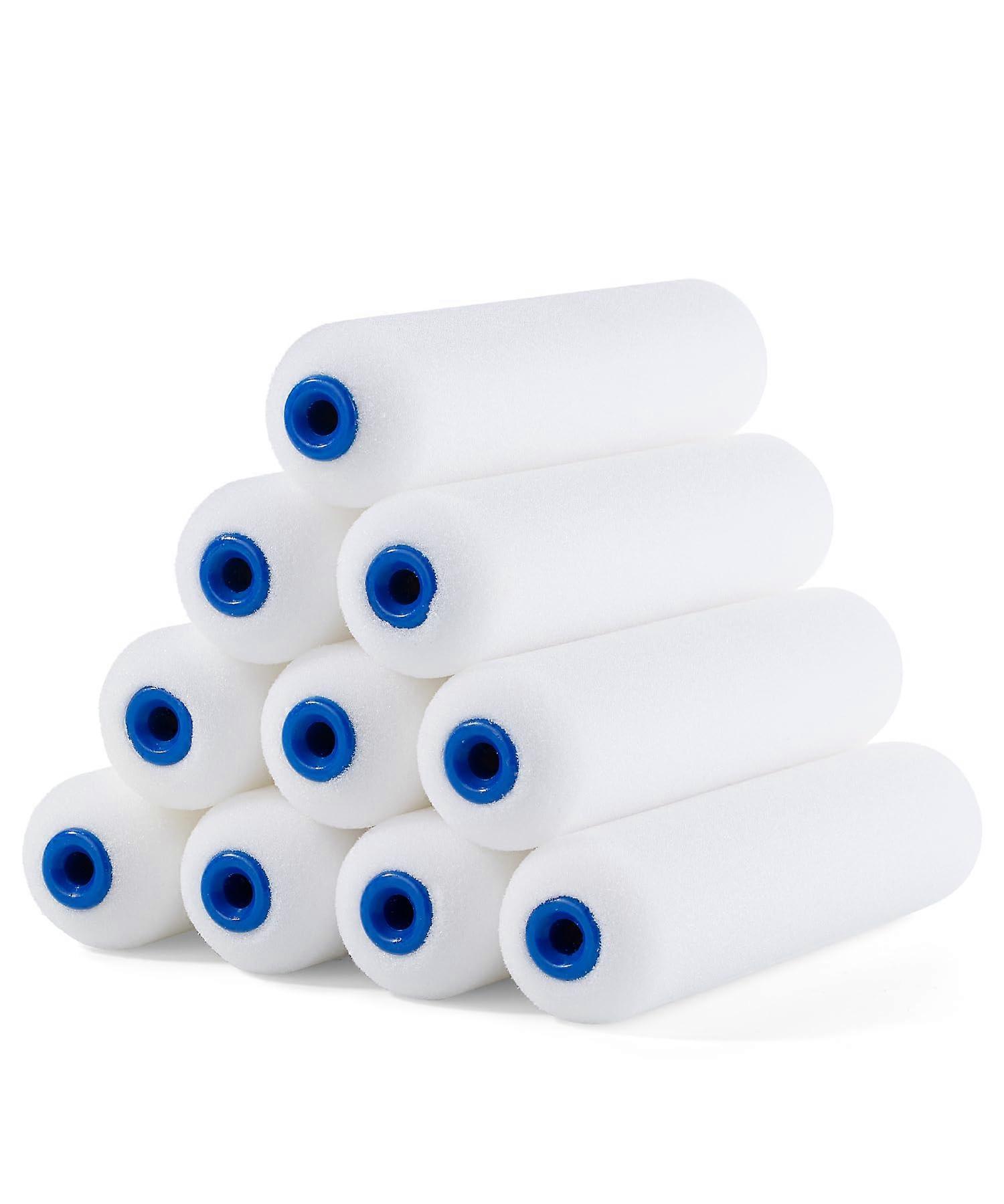 Foam Paint Roller Covers 6-Inch, 10-Pack, High-Density Foam, Sponge Paint Roller
