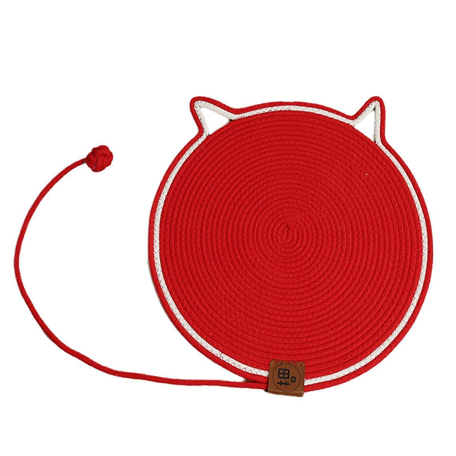 Cats Interaction Scratcher Board Toy Furniture Protective Pet Rest Bed for Scratching, Climbing, Lounging Red S