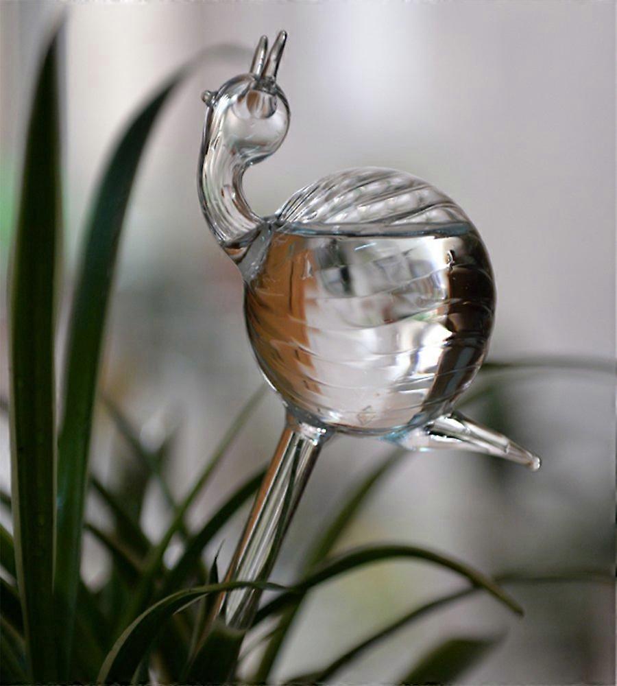 Snail-Shaped Transparent Glass Self-Watering System - 2 Pack Mini Durable Plant Watering Device