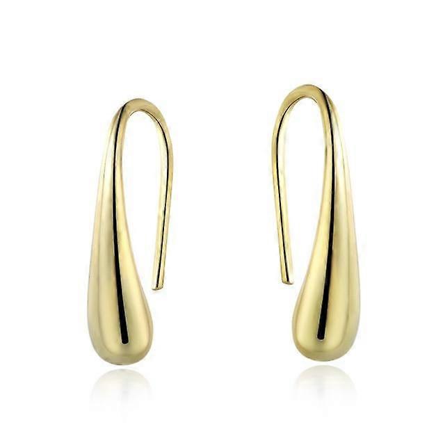 Valódi 925 Sterling ezüst könnycsepp / Vízcsepp / Esőcsepp lógó koreai fülbevaló nőknek esküvő parti finom ékszer ajándék