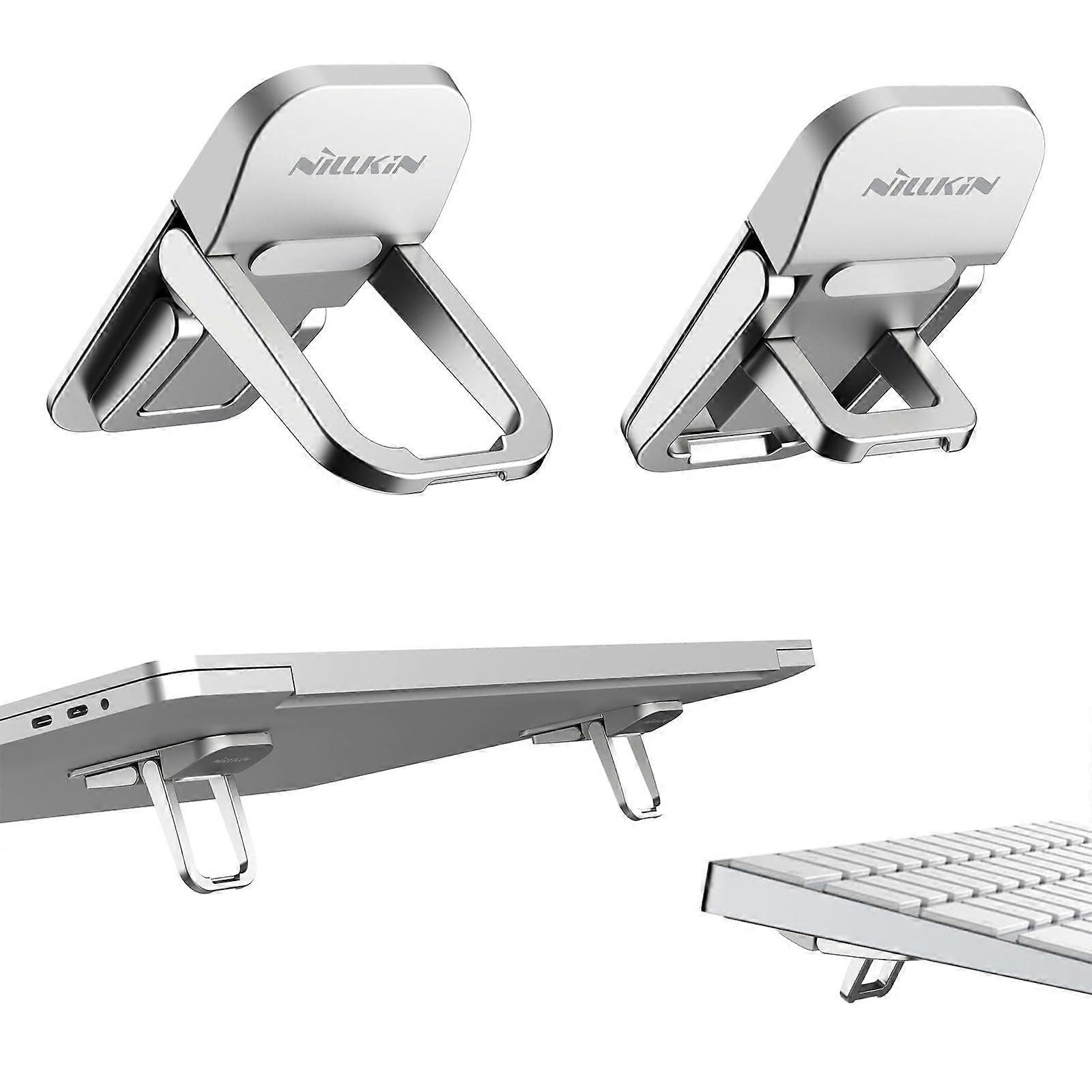 Mini laptop feet, computer keyboard table stand, 3 setting angle Flip keyboard booster, 14 - 16 - inch laptop