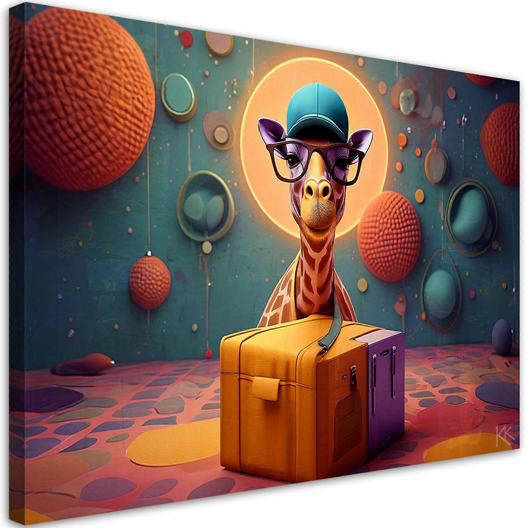 Impression sur toile, Girafe abstraite - 90x60