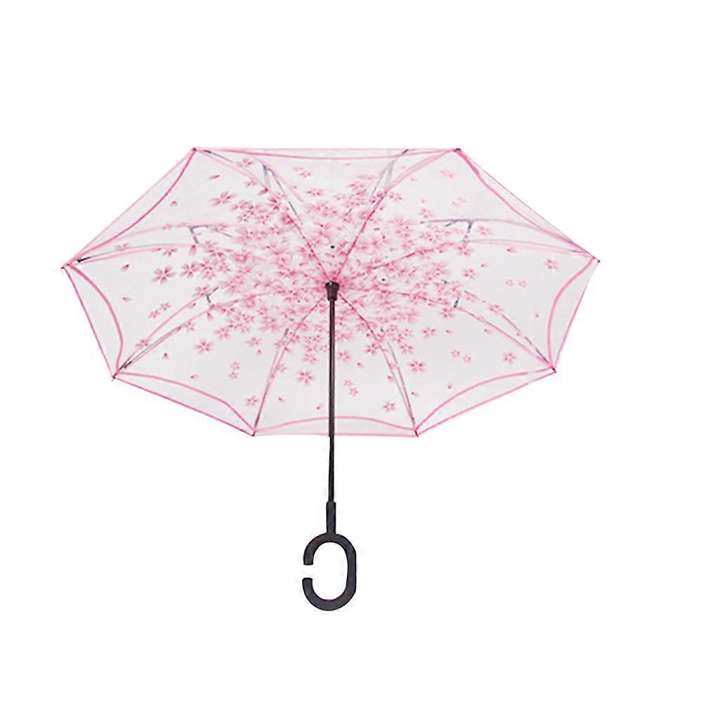 Double Layer Inverted Umbrella Cars Reverse Umbrella Windproof UV Protecting Big Straight Umbrellas