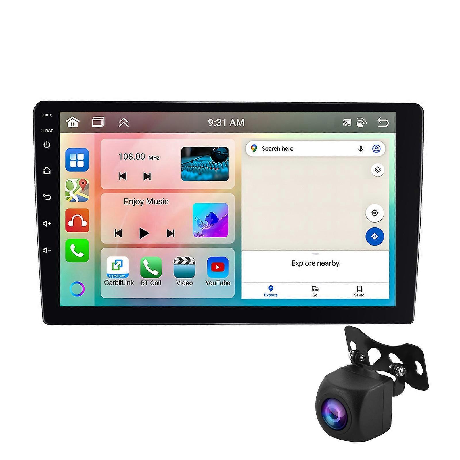 6+128G Android Universal HD Large Screen Car Bluetooth Player Android GPS Navigation Integrated Machine