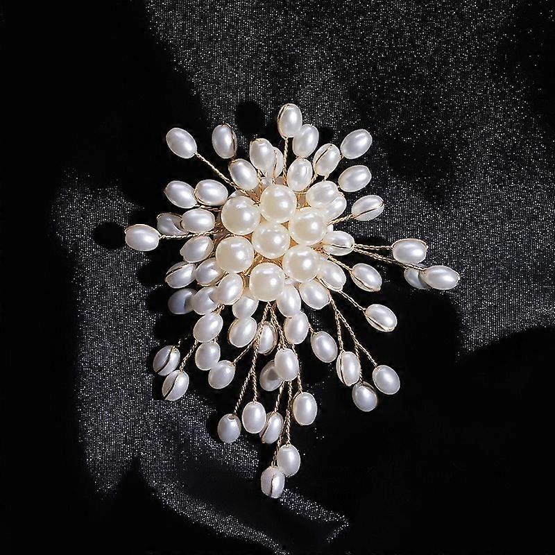 エレガントなパールフラワーブローチピンバッジ女性女の子ファッション服装飾ジュエリーギフト
