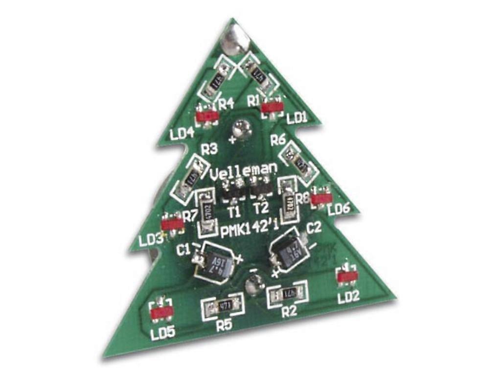 Whadda Lötset, DIY, SMD Weihnachtsbaum, Mini Weihnachtsgadget mit blinkenden LEDs