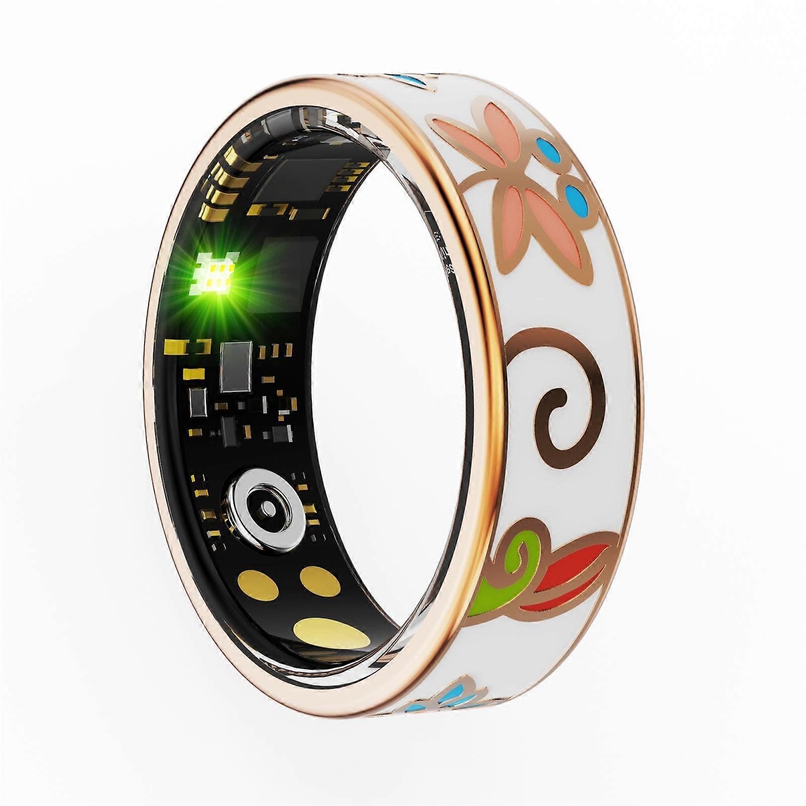 R18 SIZE 8 Smart Ring, Stöd Hjärtfrekvens / Syre i blodet / Sömn / Vård För Faimilies