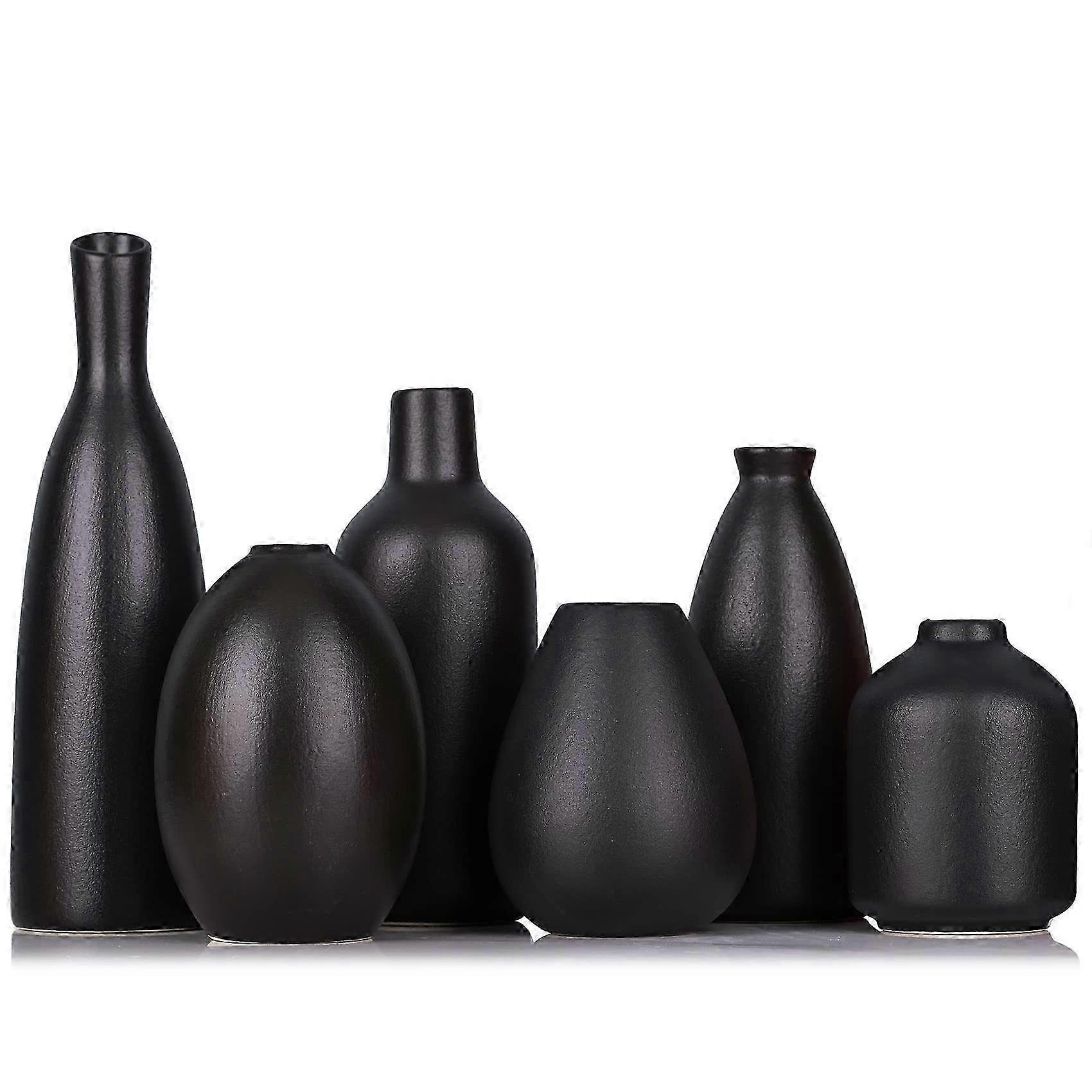 6 Set  Ceramic Bud Vases for Farmhouse Decor