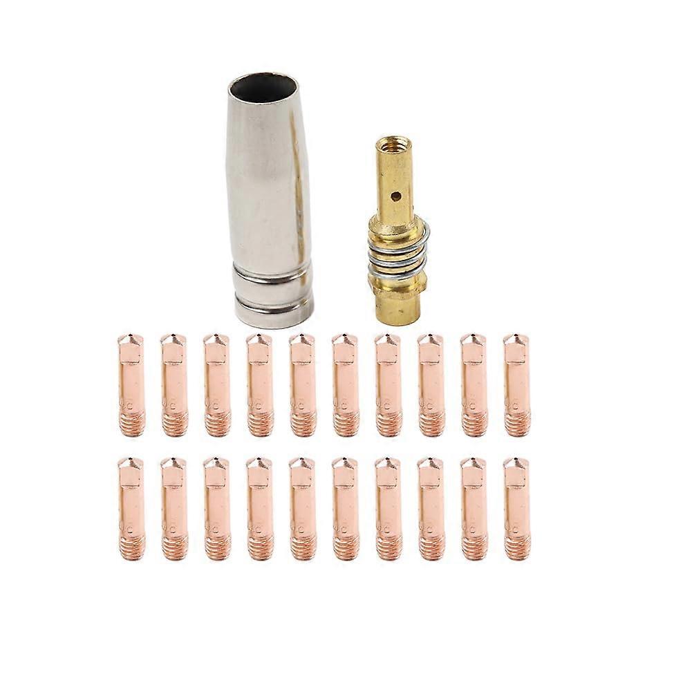 Gas Nozzle Contact Tips Welding Accessories Kit, 20 Pcs, For MB15AK MIG, 0.030 in (0.8 mm)