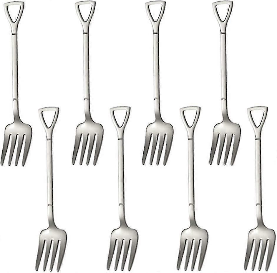 8PCS Cake Fruit Fork Set Salad Mini Forks Dessert Forks