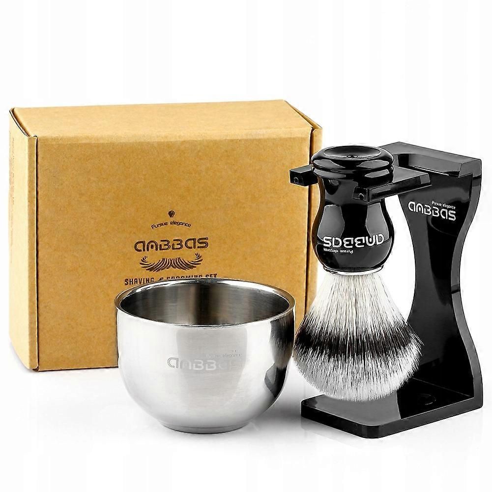 Anbbas Shaving Brush Set With Synthetic Bristles For Wet Shaving