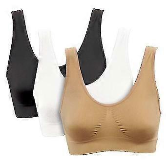 3 Pack Women Sports Bra Wirefree Yoga Bras Tank Top High Intensity Push Up -q351