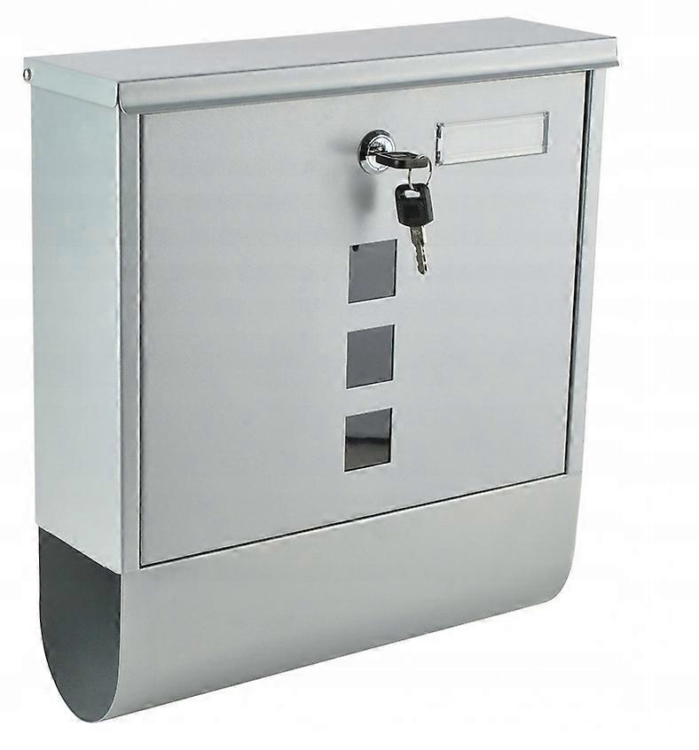 Mailbox, Drop Box, With Silver Malatec Newspaper Magazine