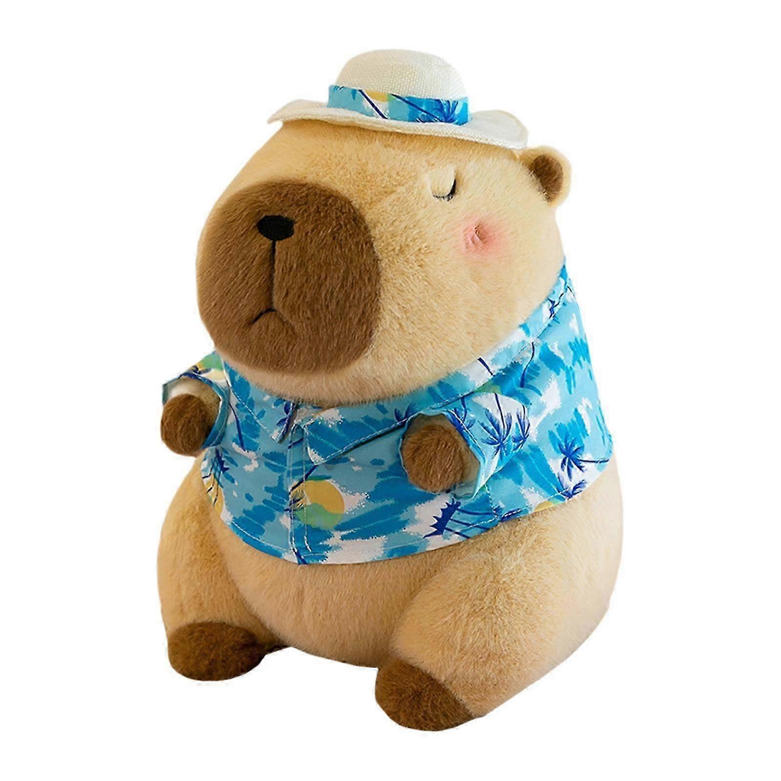 Soft Capybara Plush Toy Simulation Cute Plush Capybara Doll Car Decorative Capybara Plush Doll Hugging Gifts for Girls Adults