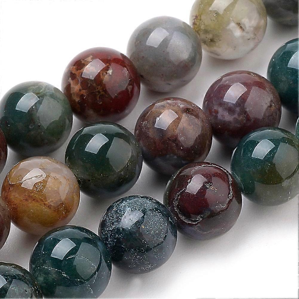 5Strands Natural Indian Agate Beads Strands Round Loose Stones