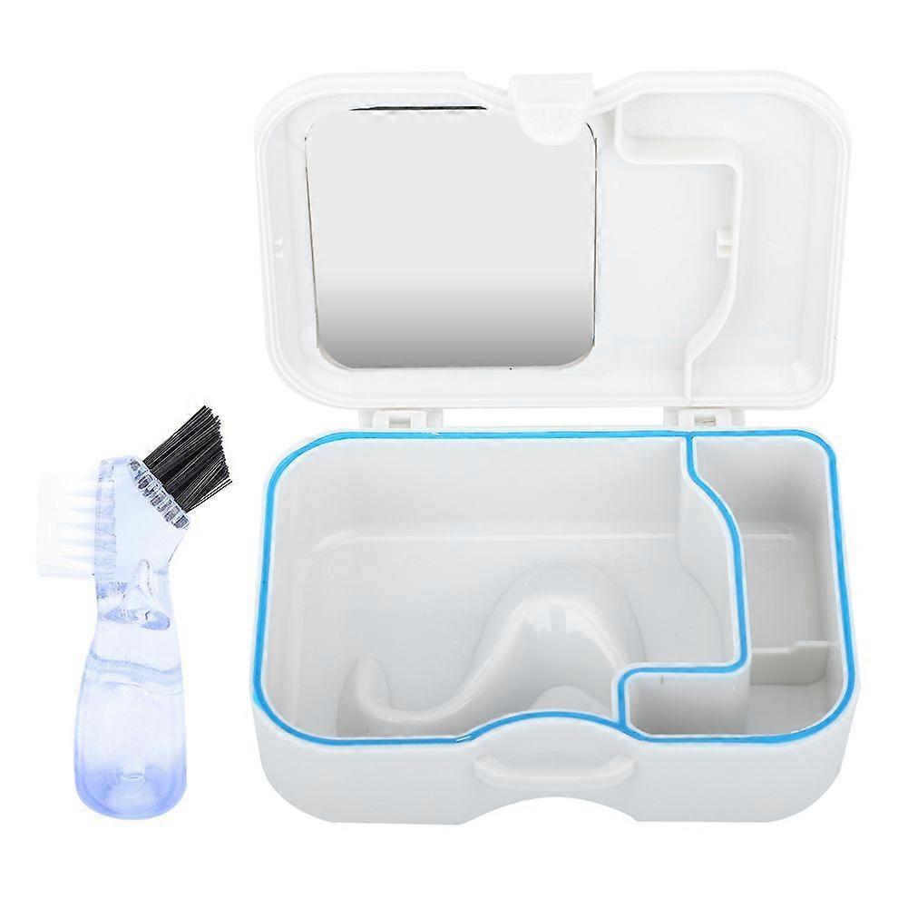 Denture box storage box denture container denture storage box with mirror