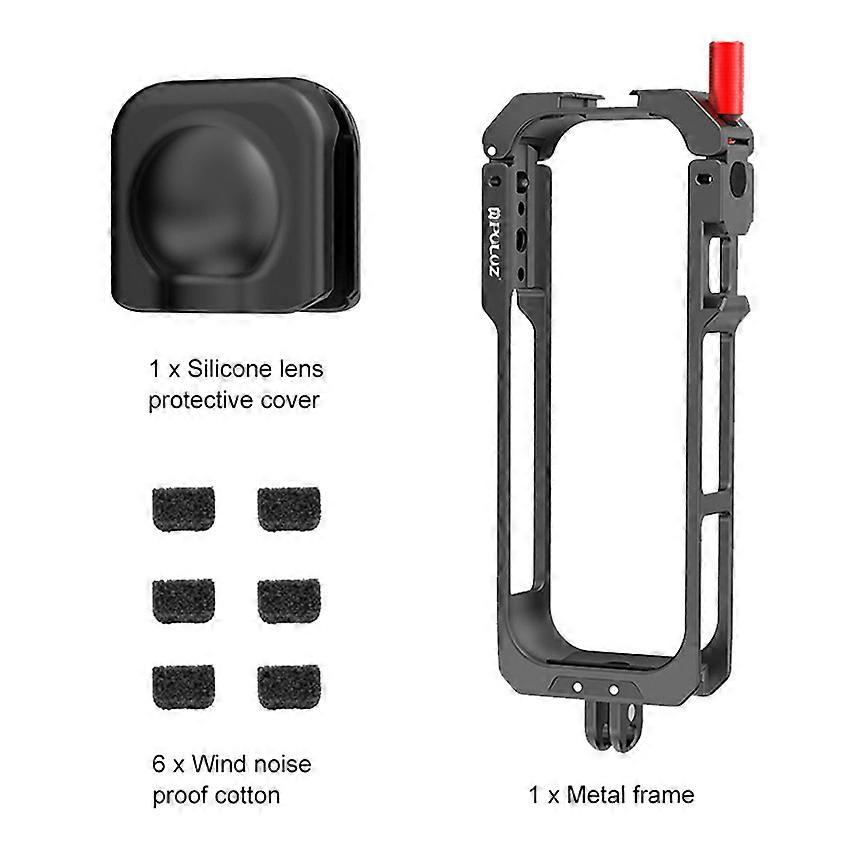 Panorama Camera Protective Bezel Metal Rabbit Cage Cold Shoe Expansion Case Accessories for Insta360 X5