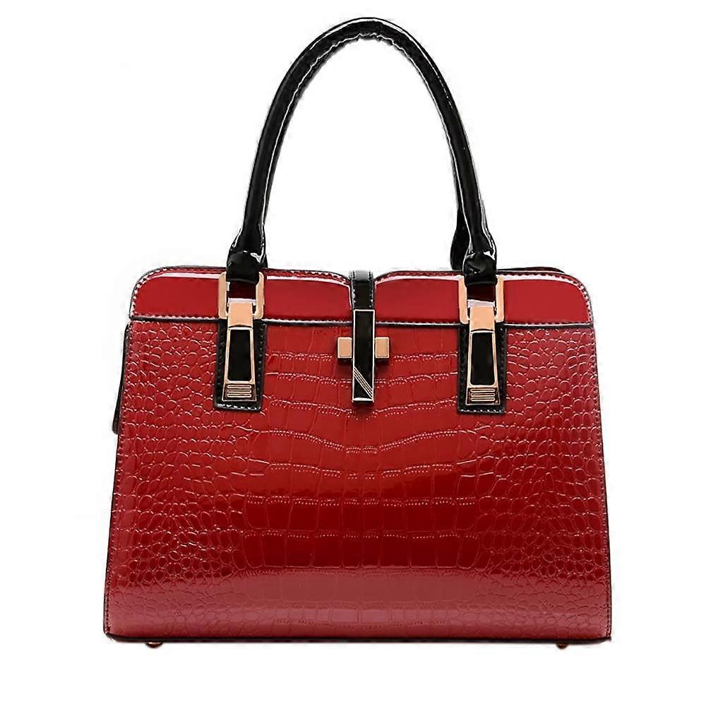Women's Fashion Top Handle Crossbody Shoulder Bag in Elegant Lady Style, Faux Leather, Multiple Colors, Adjustable Strap