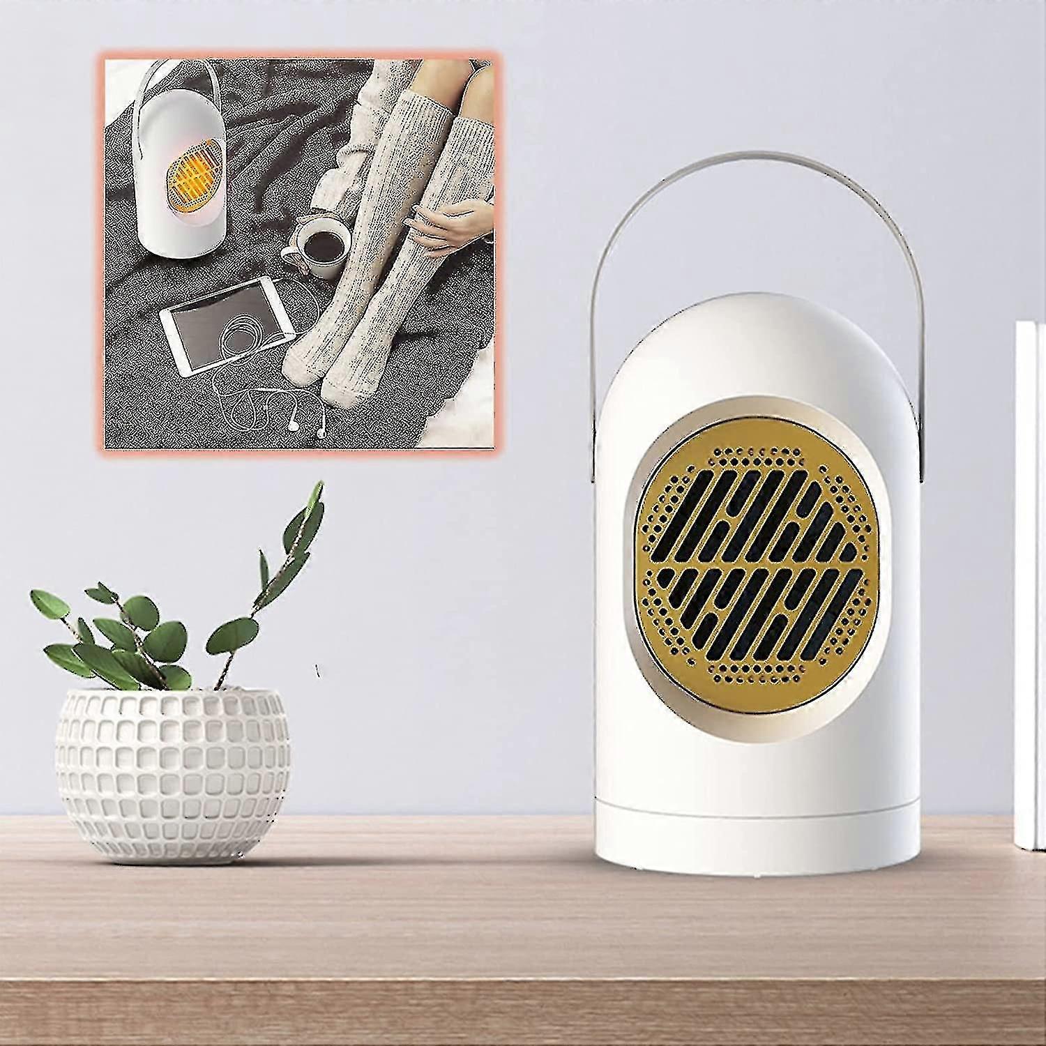 Space Heater Portable 350w Indoor Electric Heater With Thermostat Quick Heating Ceramic Room Small Space Heater With Heating Modes White