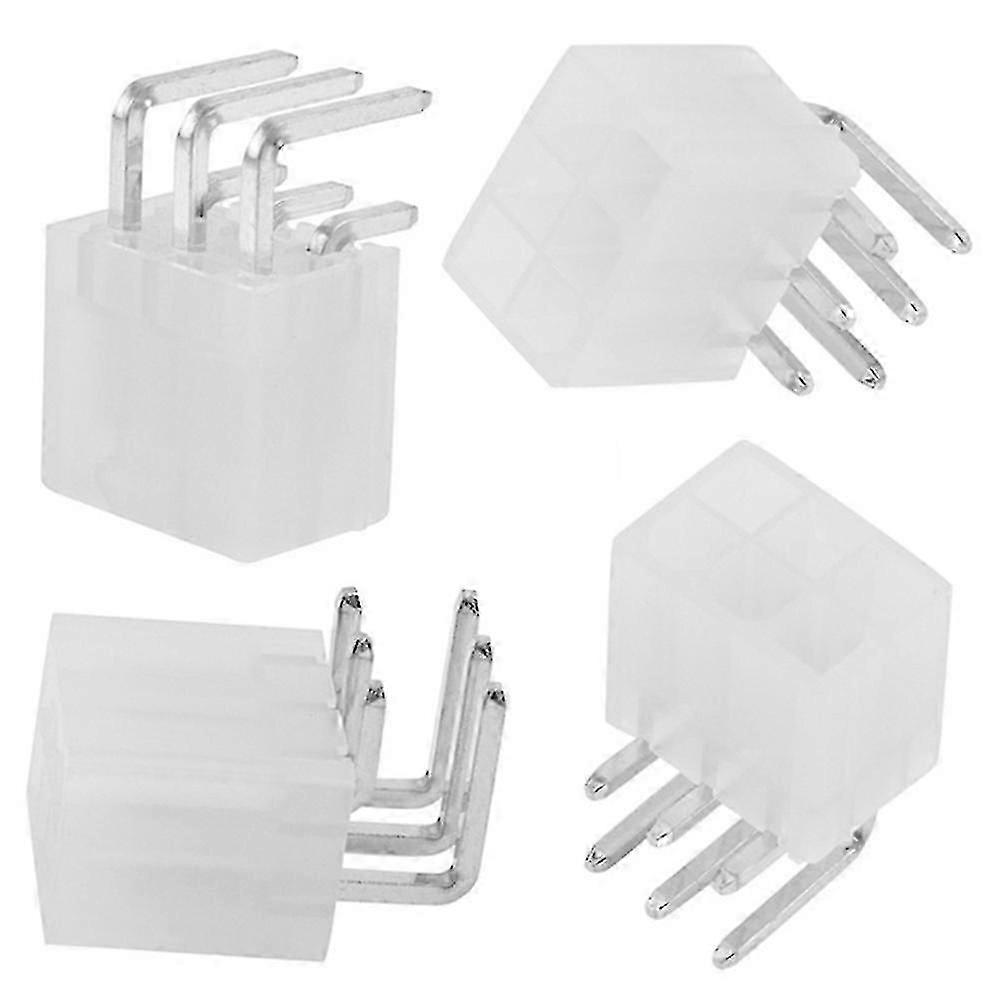 100pcs 4.2mm 6 Pin Header Male Pin For Graphics Card Gpu Pci-e Pcie Power Connector Right Angle For