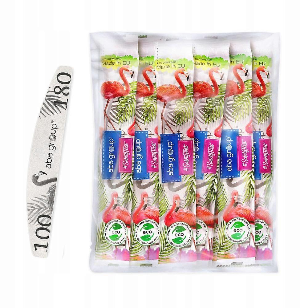 Aba Group SAFE PACKAGE Lime à ongles CRESCENT MOON 100/180 SLIM - FLAMINGO, 25 pièces